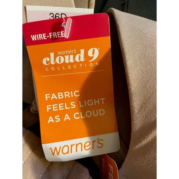 Warners Cloud 9 Super Soft Wireless Lightly Lined Comfort Bra 36D (10-AL) - Picture 6 of 8